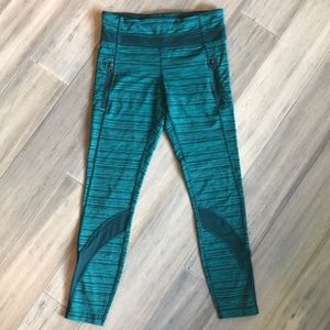 Lululemon green and black leggings